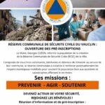 Recrutement bénévoles réserve communale de sécurité civile