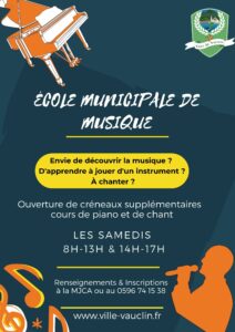 Ouverture de créneaux supplémentaires cours de Piano et de Chant