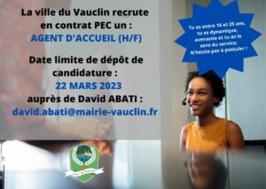 Recrutement PEC Agent d'accueil h/f