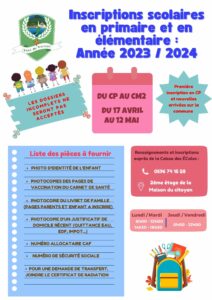 Inscriptions écoles primaires
