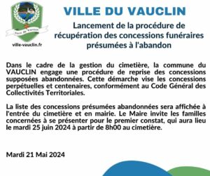 Communiqué concession funéraires