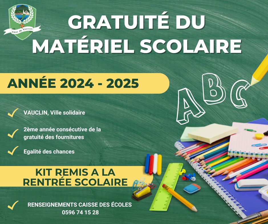 Gratuité du matériel scolaire