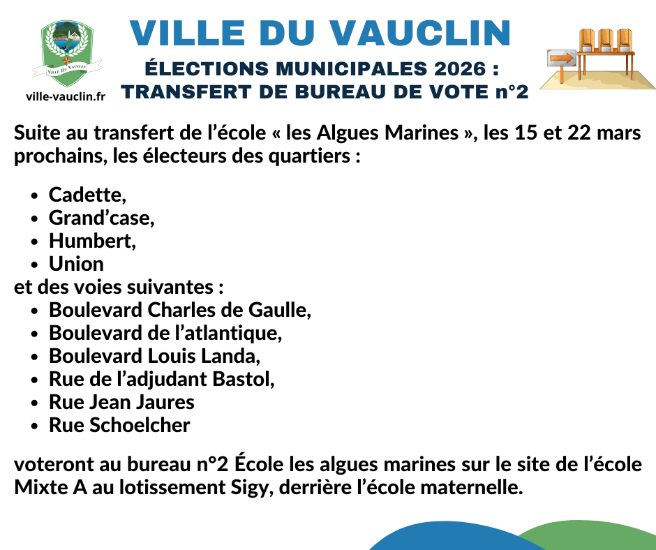 Transfert bureau de vote